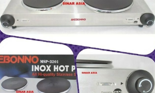 Kompor Listrik Akebonno 2 Tungku Inox Hot Plate MSP 3201